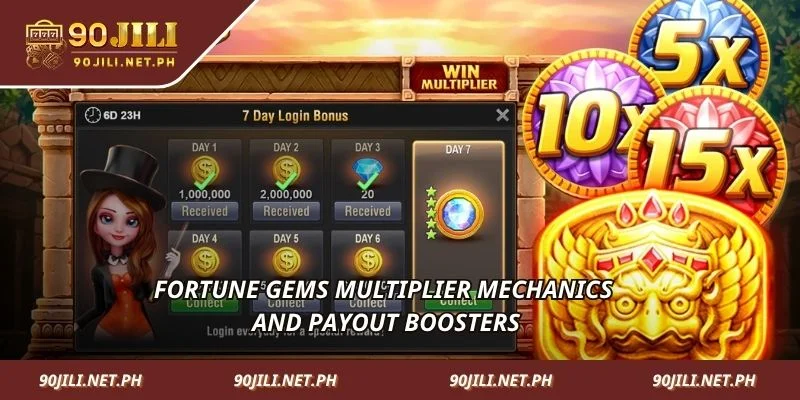 Fortune Gems multiplier mechanics and payout boosters