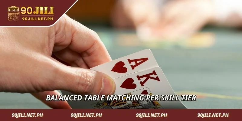Balanced table matching per skill tier