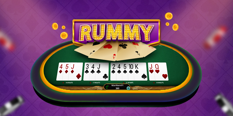 Player arranging digital cards into sequences during an online Rummy match.